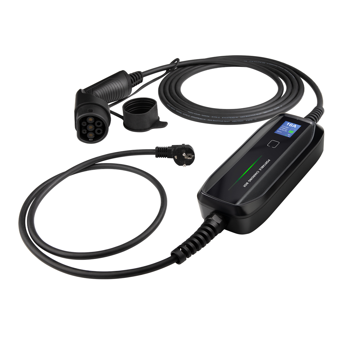 Mobile Charger Skoda Enyaq iV - Besen with LCD - Type 2 to Schuko