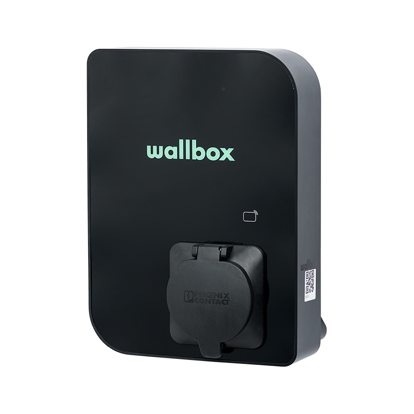 Wallbox Copper SB - Borne de recharge de type 2 avec prise - Jusqu'à 22 KW - Bluetooth & Wifi