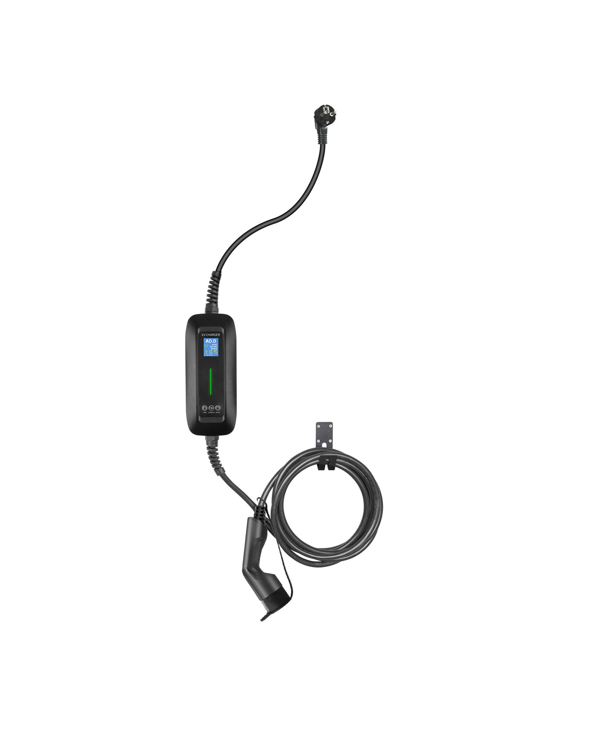 Chargeur mobile MG5 - LCD Black Type 2 à Schuko - Fonction de chargement et de mémoire reportée