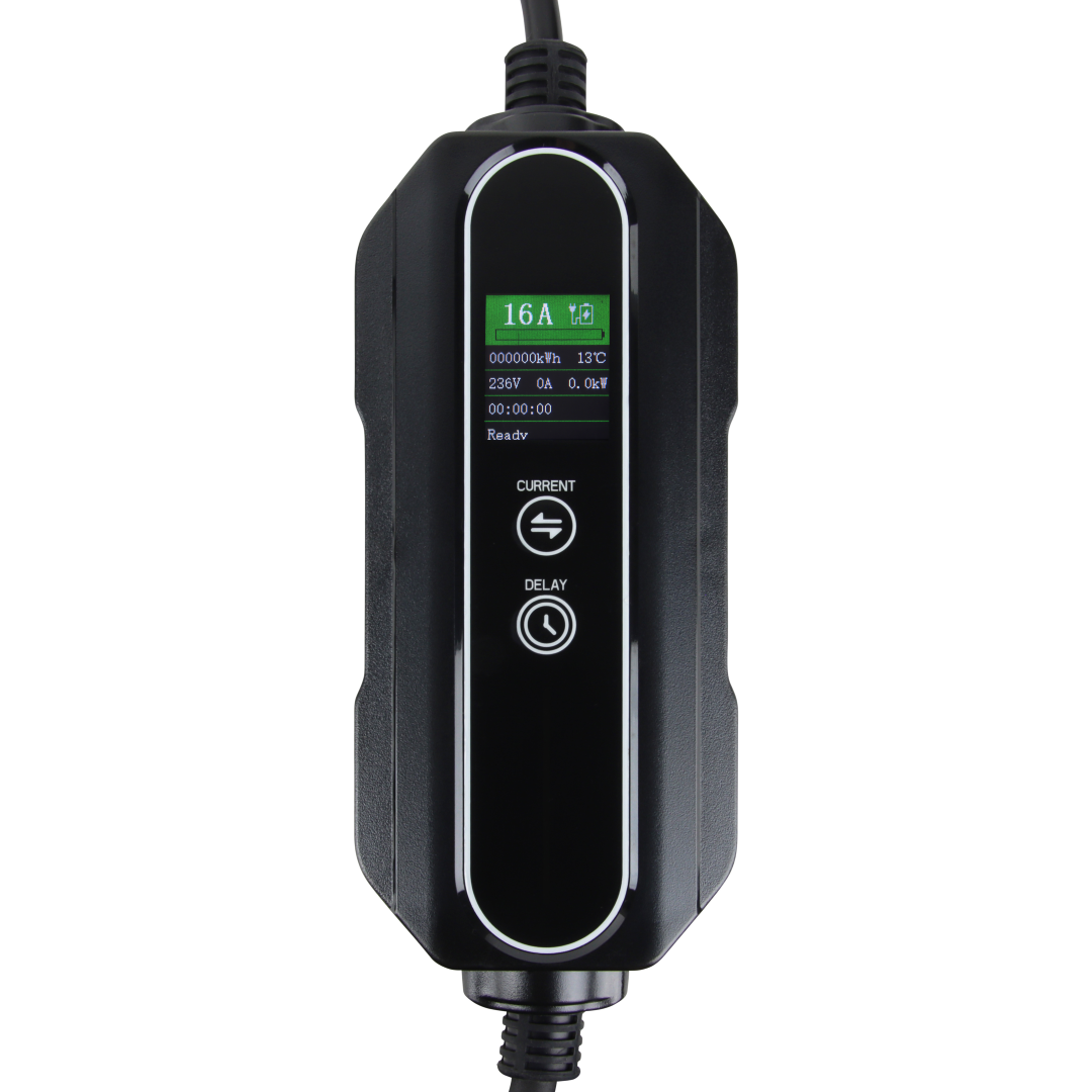 Mobile Charger BYD TANG - with LCD Type 2 to Schuko - Delayed charging and Memory function