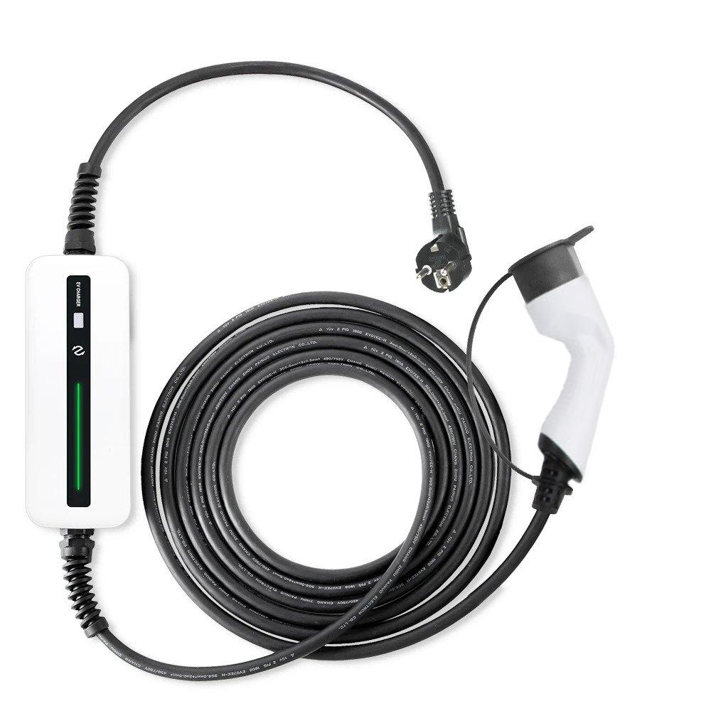 Chargeur EV Portable Mercedes C 350e Plug-In - Blanc avec LCD Type 2 to Schuko